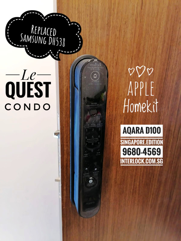 Aqara D100 on Le Quest condo door 1 from Interlock Singapore