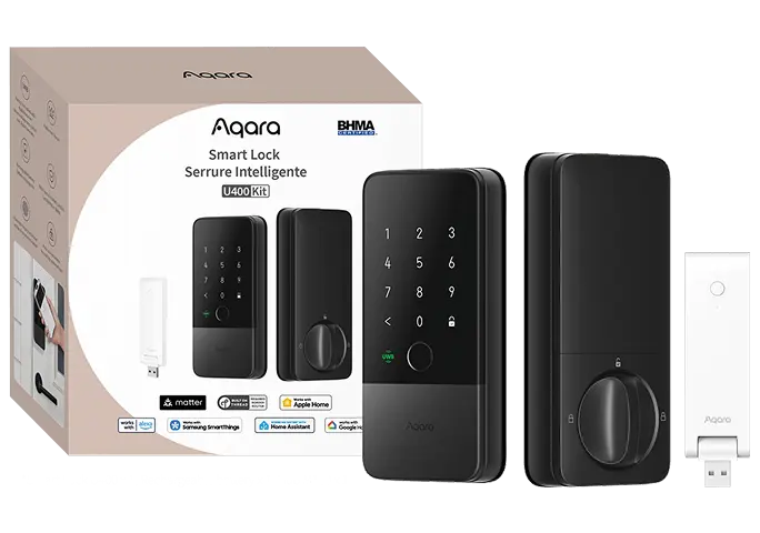 Aqara U400 UWB Smart Deadbolt Lock – Black Finish
