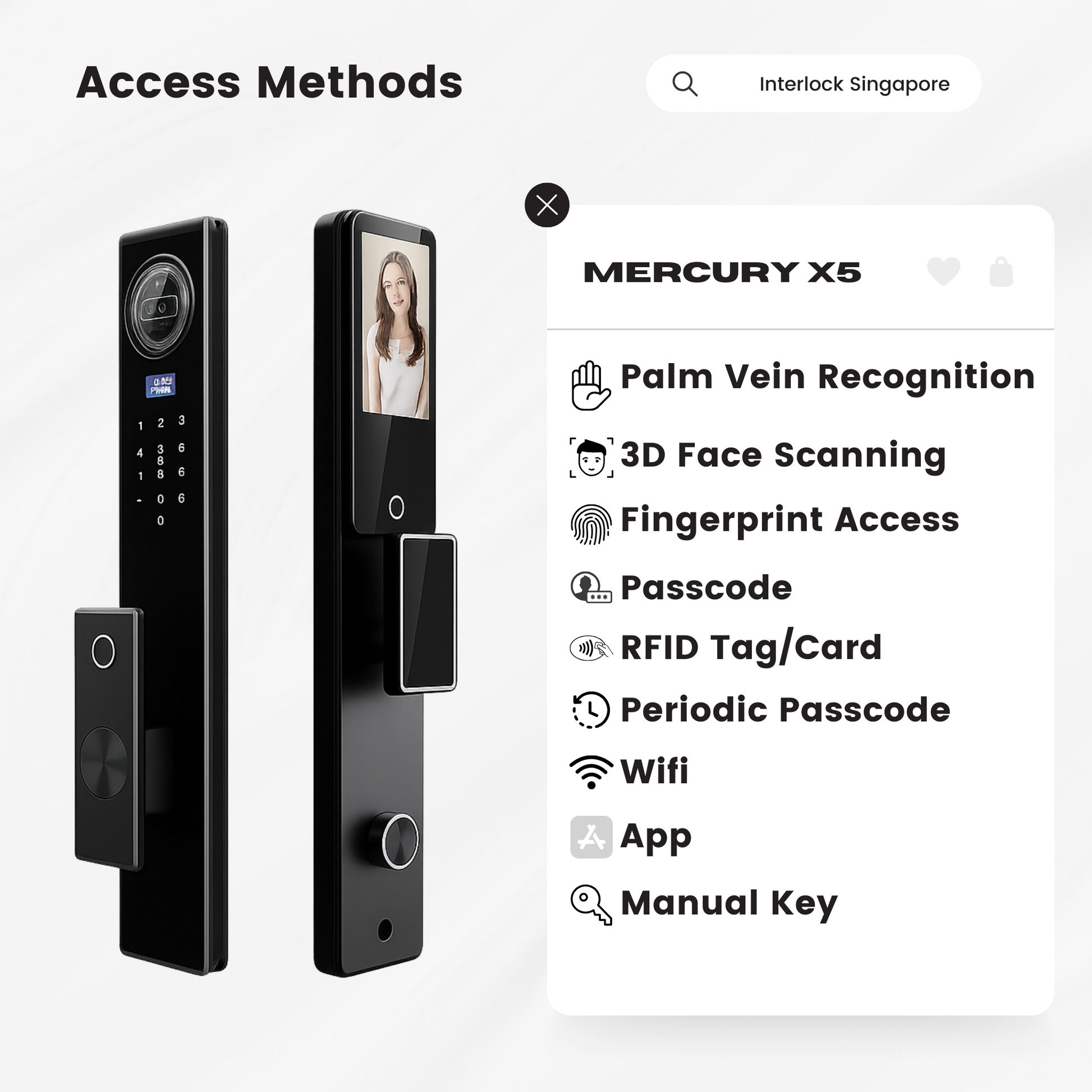 Interlock Singapore Mercury X5 Access Methods