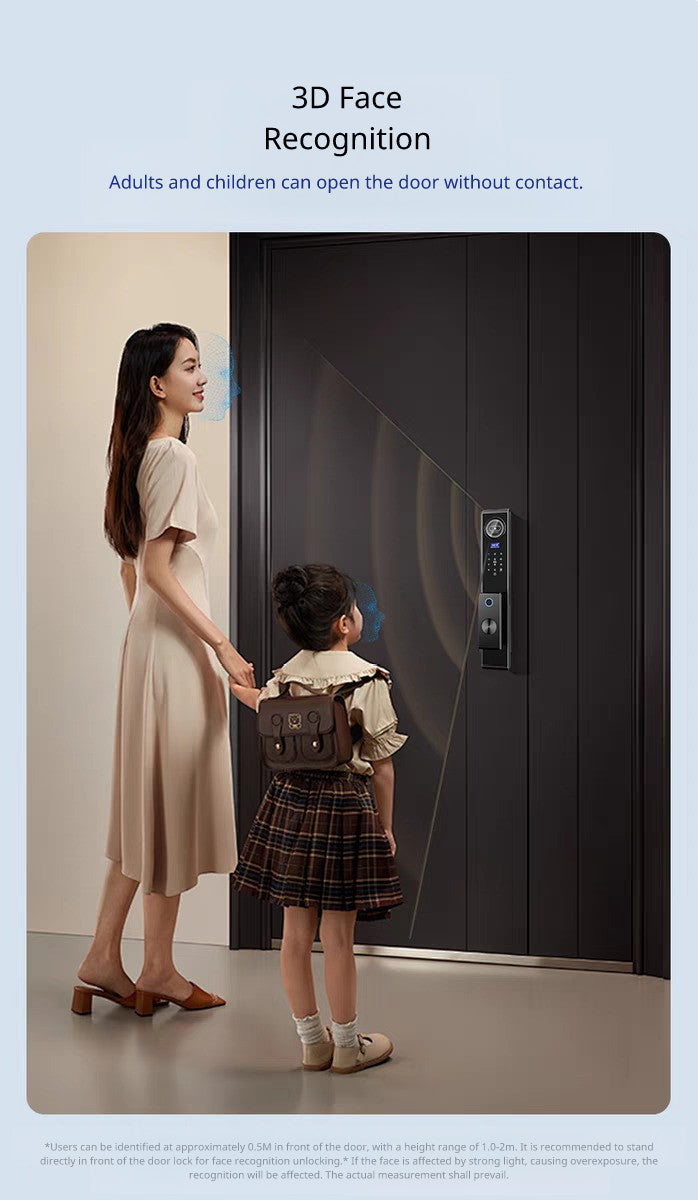 Interlock Mercury X5 Digital Door Lock with 3D Face Recognition for Adults and Children