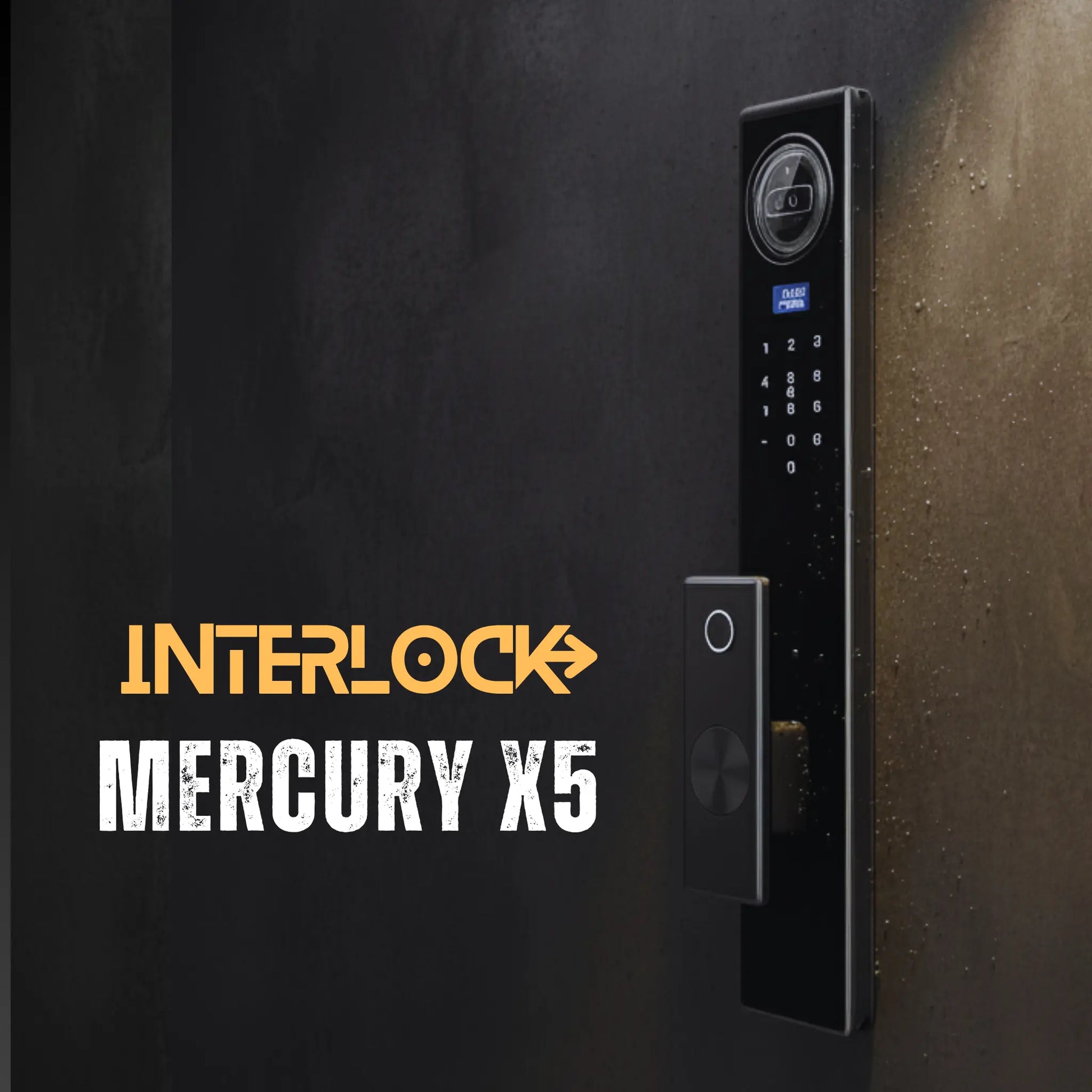 Interlock Mercury X5 Smart door Lock with Facial Recognition and HD Door Viewer