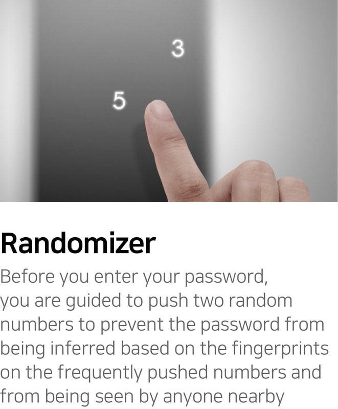 Samsung DR900: Randomizer to prevent password copy thiefs