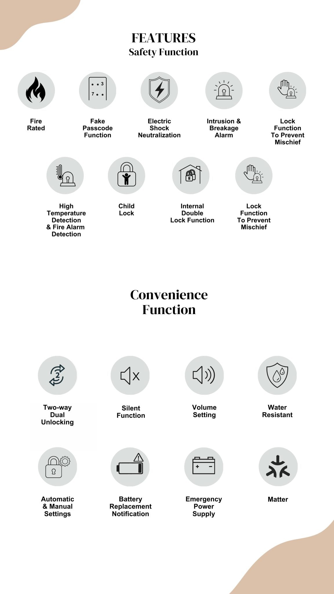 Solity GEA1000K Digital Lock Safety and Convenient Functions