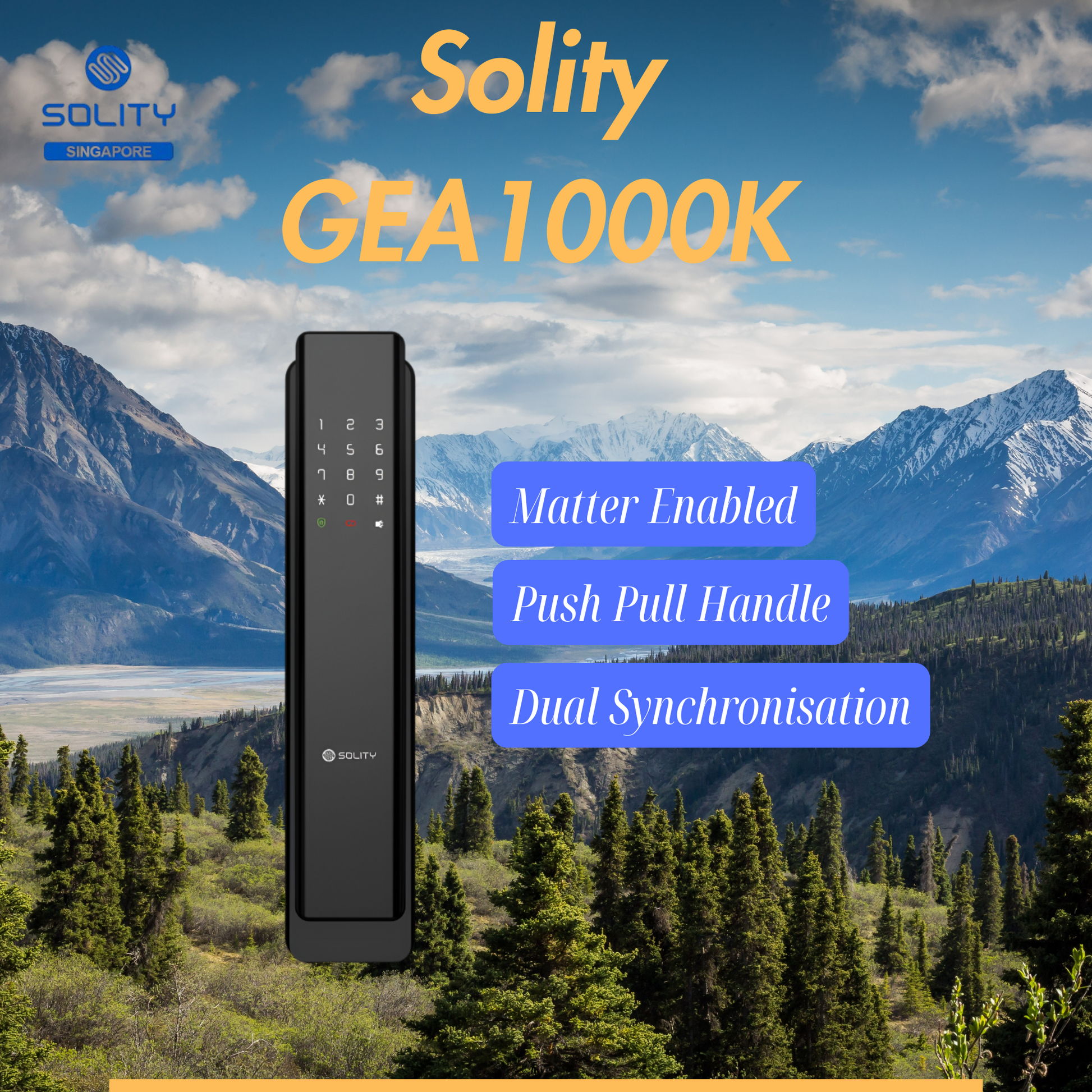 Solity GEA1000K Push Pull Digital Lock