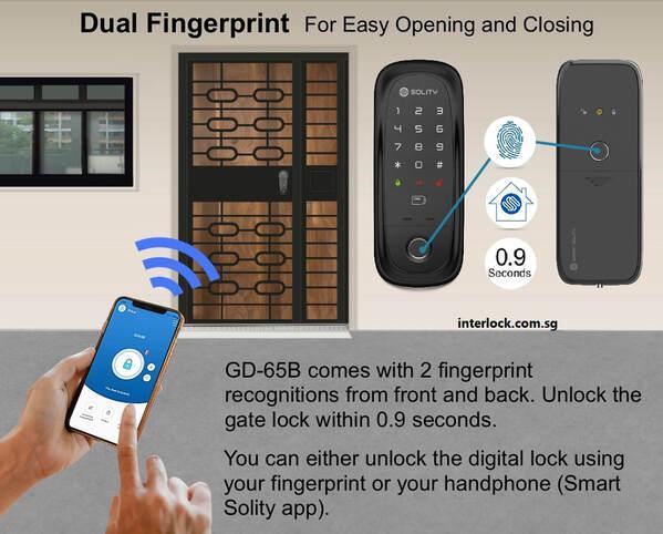 Solity GD-65B: Dual Fingerprint Access Method