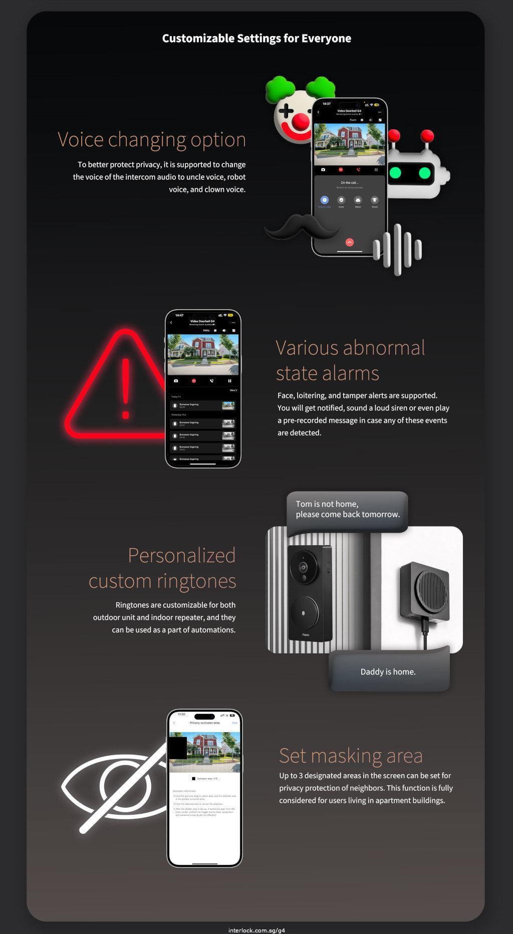 Aqara Smart Doorbell G4: Customisable Settings