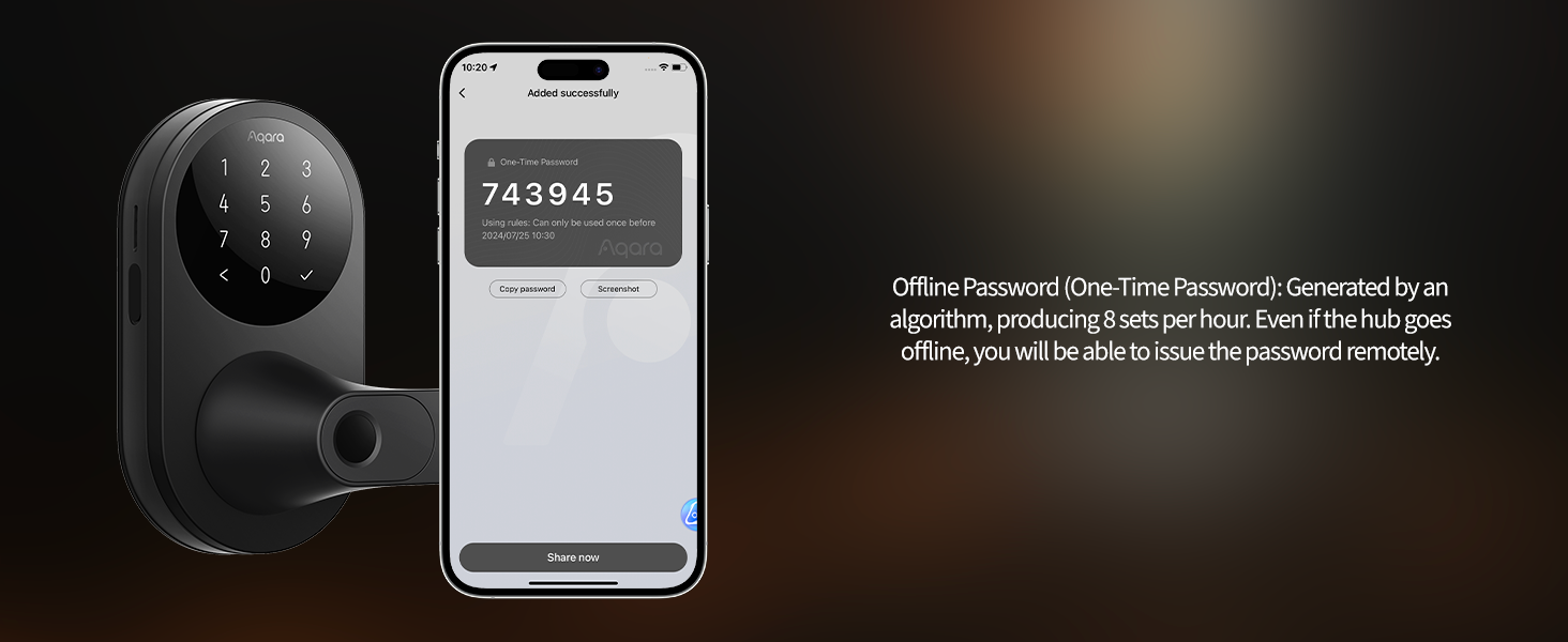Aqara U300: One Time Password (offline available)
