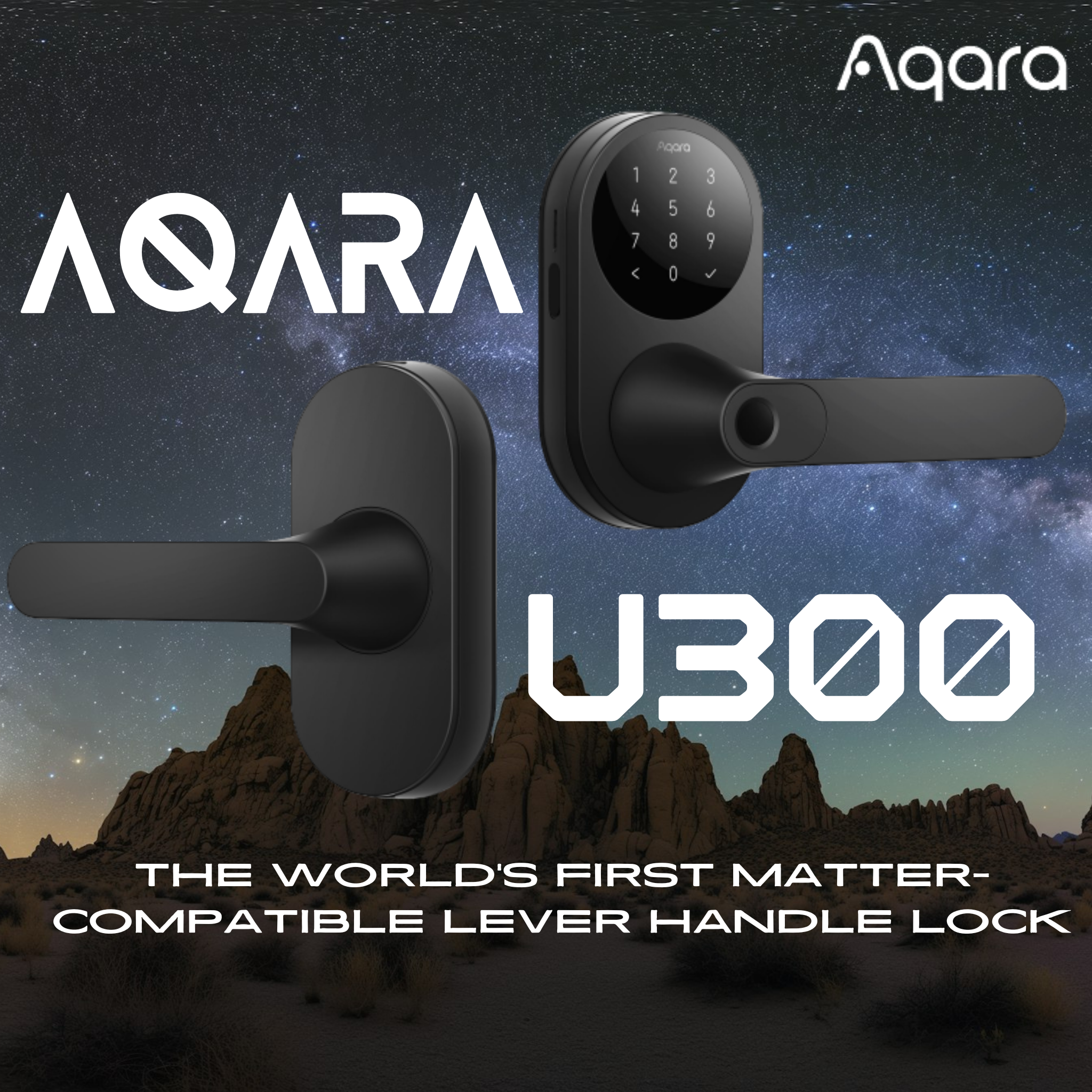 Aqara U300: The World's First Matter Compatible Lever Handle Smart Lock