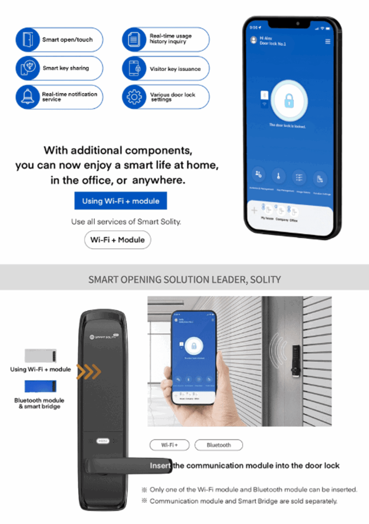 Solity GM7000: Open your door through your phone