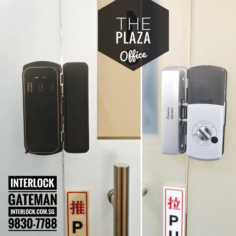 Gateman GR Clip Glass Door Digital Lock customer installation photo