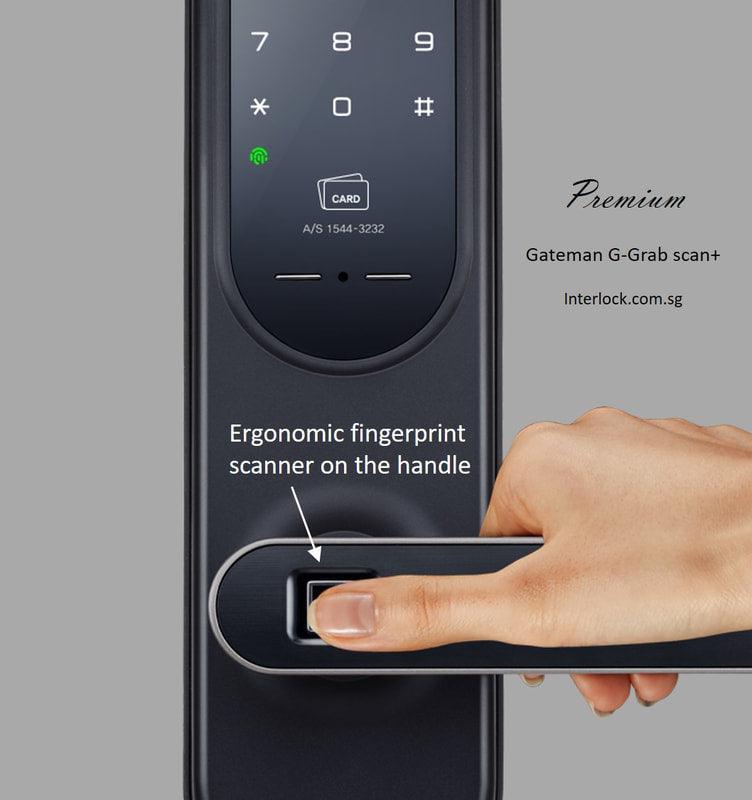 Gateman Grab Scan: Fingerprint Scanner Located on the Handle