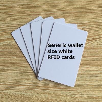 Wallet Size White RFID Cards (Generic)