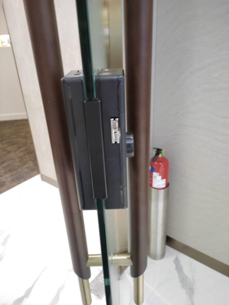 Interlock ILG-02 Glass Door Lock customer installation photo