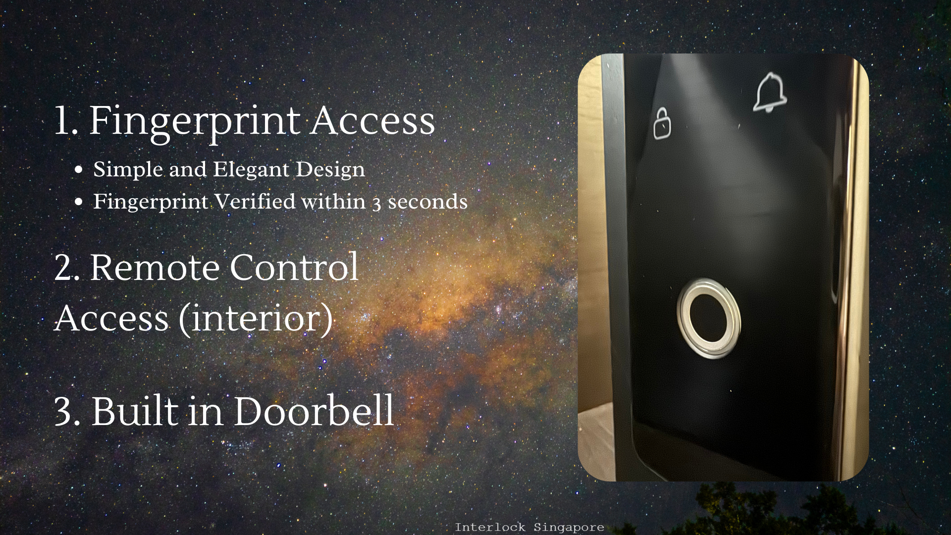 Interlock Mercury G1:  Bulit In Doorbell