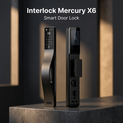 Interlock Mercury X6 Smart Door Lock with HD Door Viewer & Palm Vein and Facial Recognition 