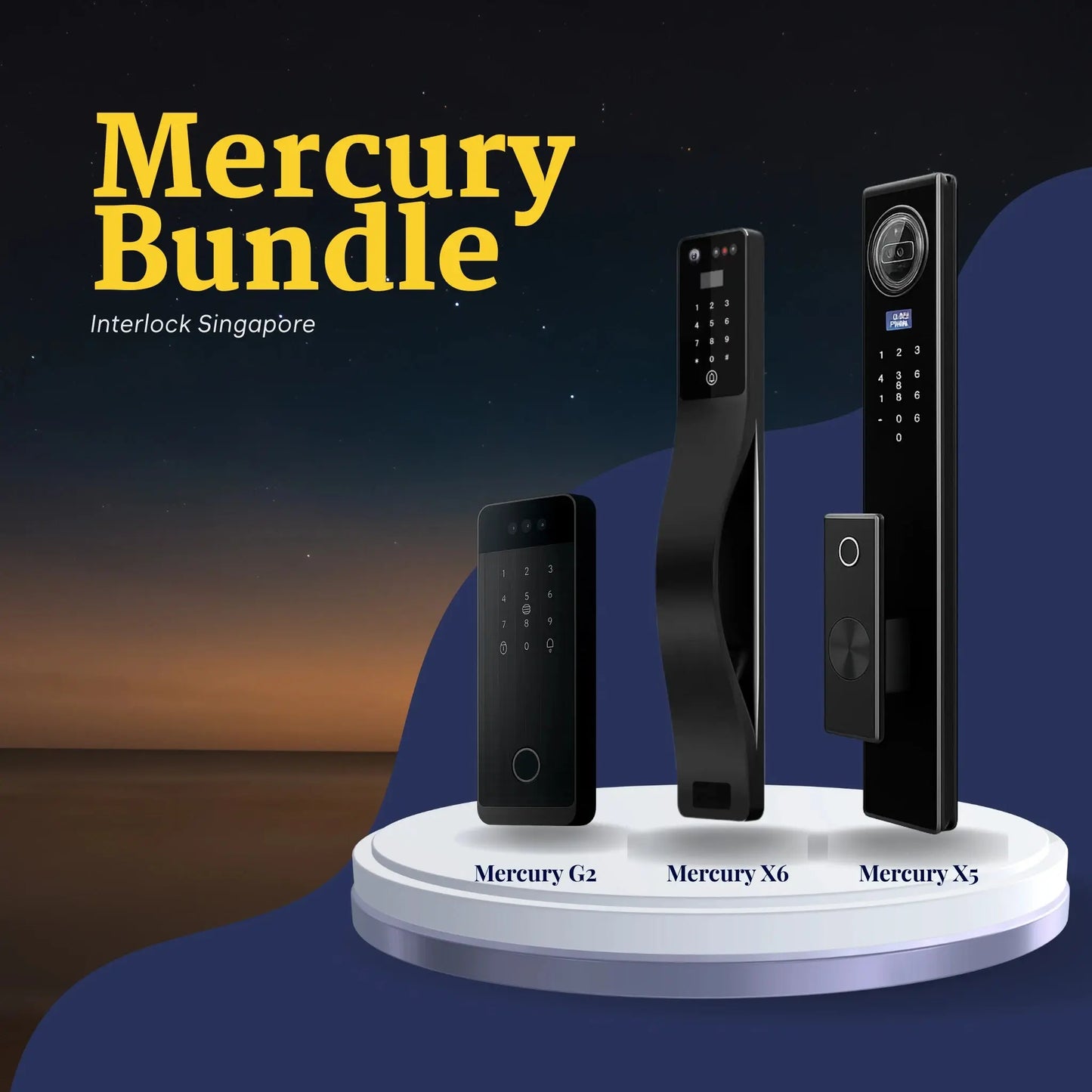 Interlock Mercury Bundle New X series with G2 Door & Gate Digital Lock. ALL NEW 2025