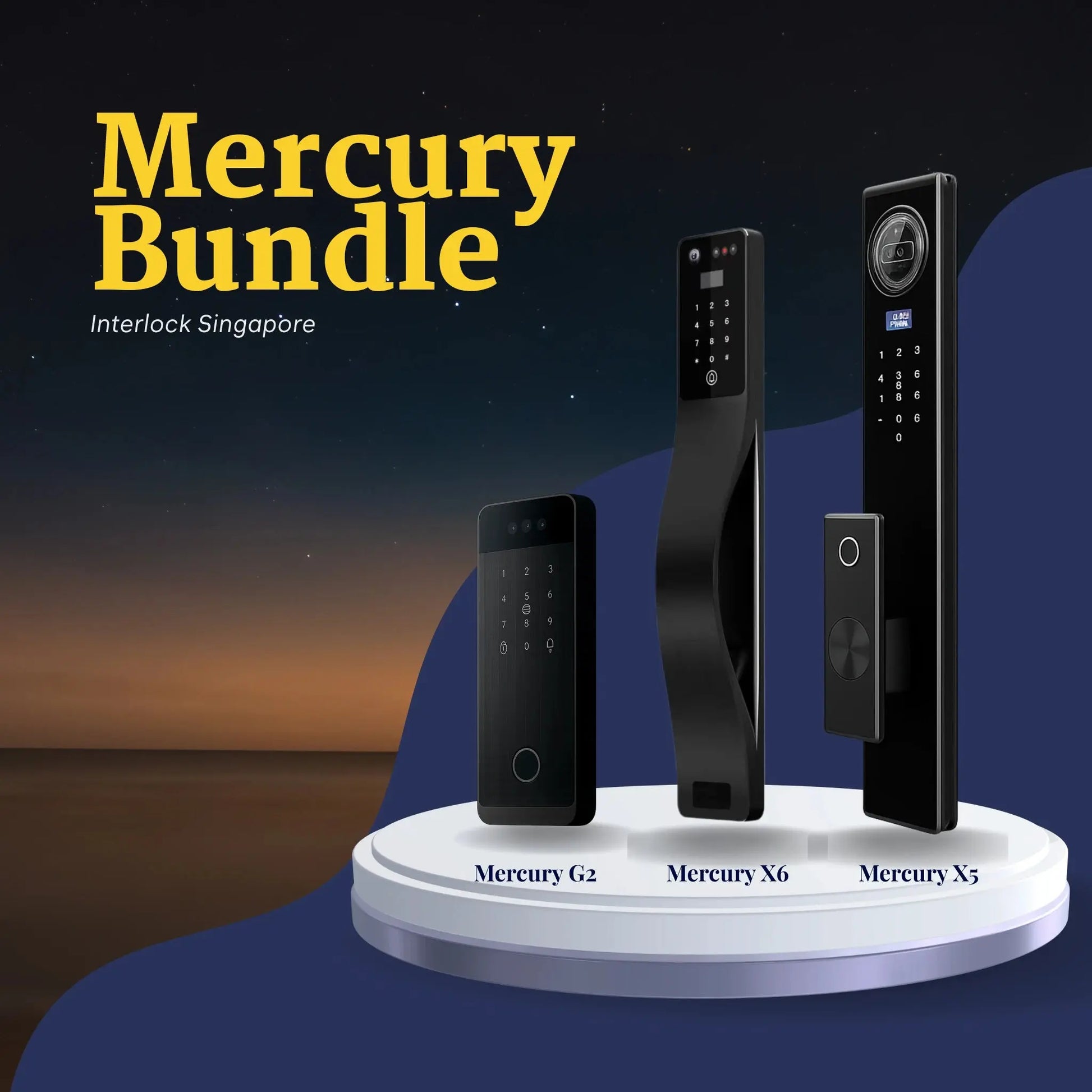 Interlock Mercury Bundle New X series with G2 Door & Gate Digital Lock. ALL NEW 2025