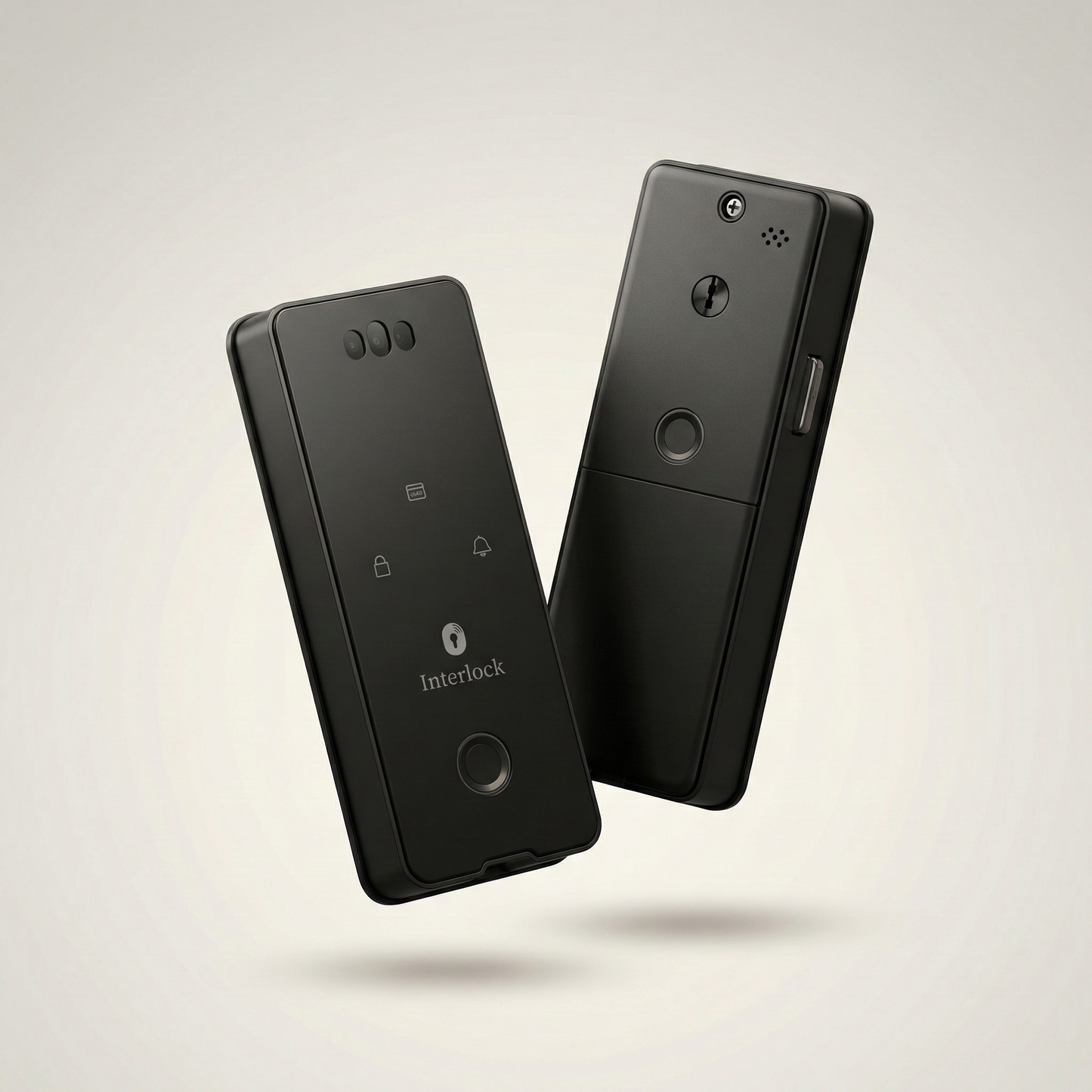 Interlock Mercury G3  Digital Gate Lock  Front and Back white bg