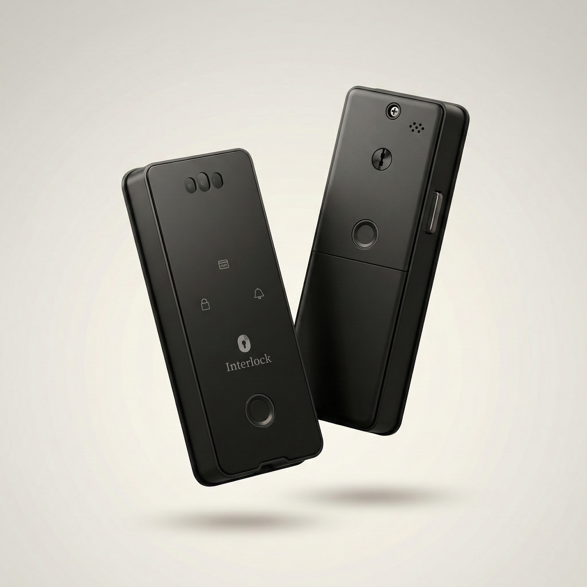 Interlock Mercury G3  Digital Gate Lock  Front and Back white bg