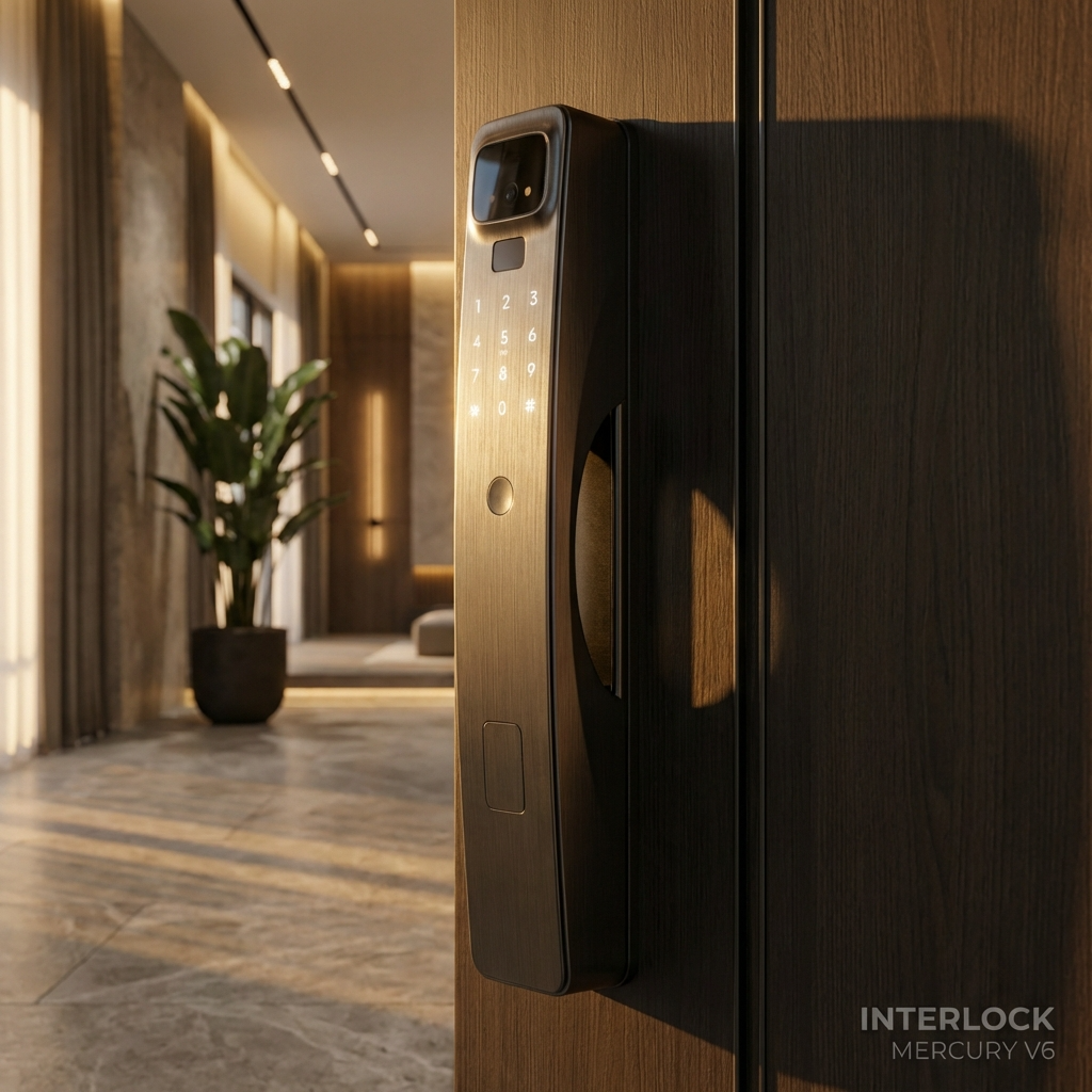 Interlock Mercury V6 Dual Battery Smart Lock | 3D Face + Night Vision