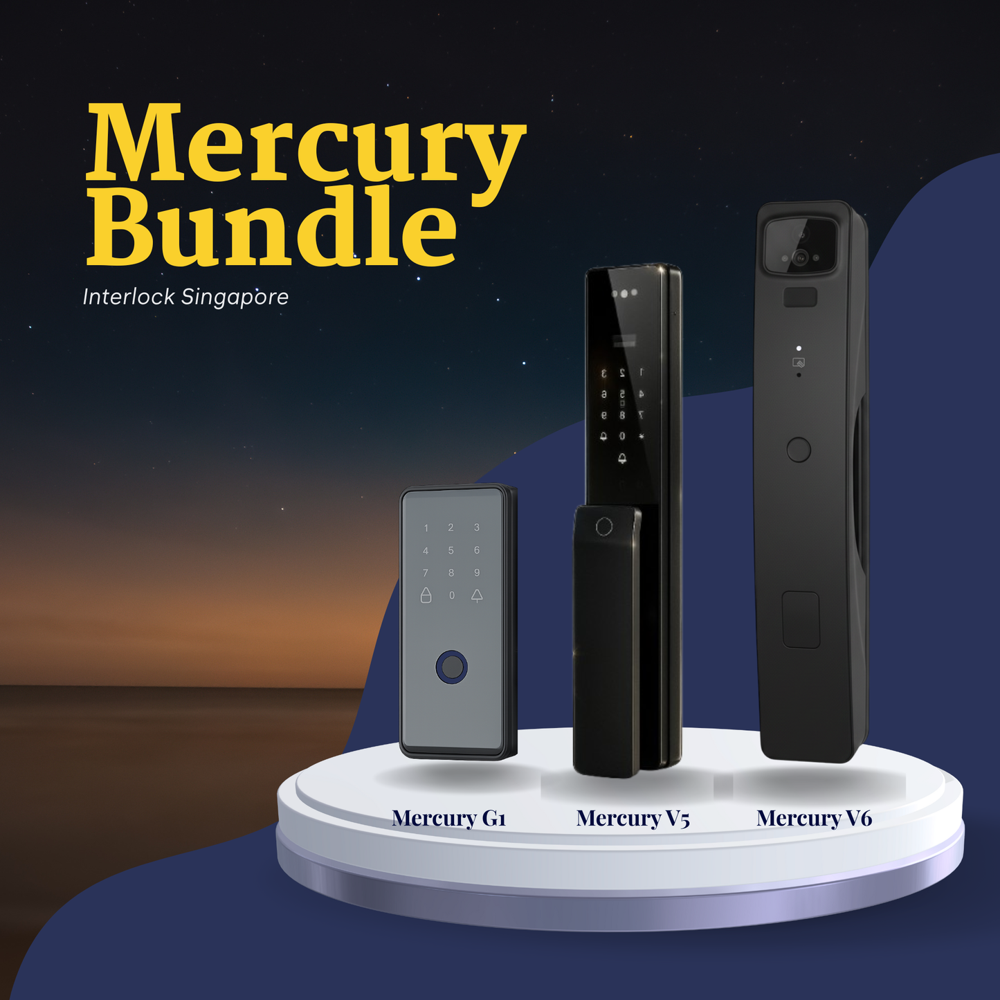 Interlock Mercury V series Digital Lock Gate + Door bundle