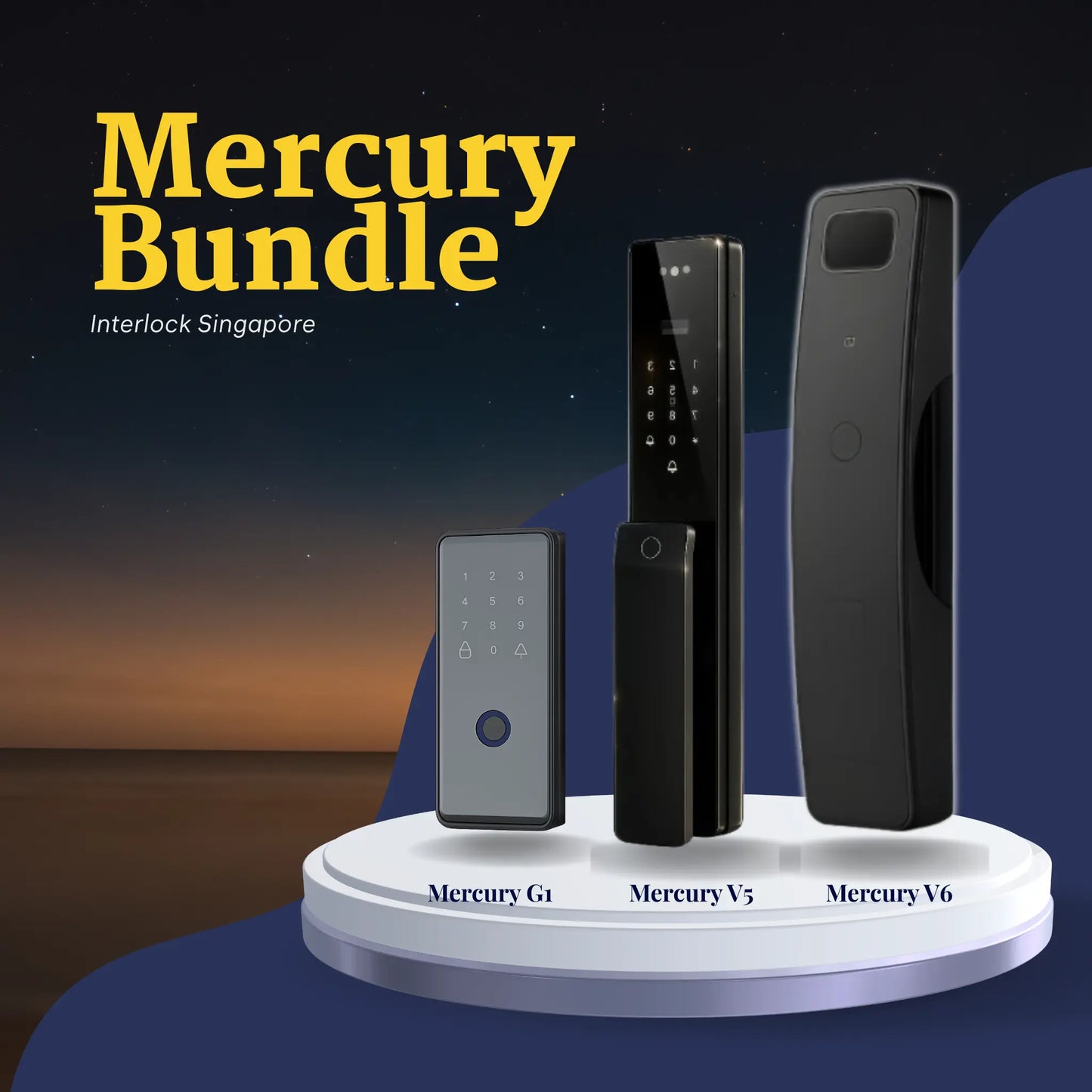 Interlock Mercury V series Digital Lock Gate + Door bundle