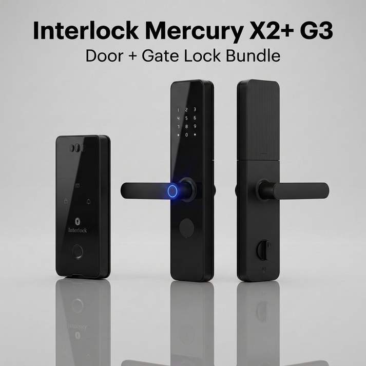 Interlock Mercury Smart Door & Gate Lock Bundle | Dual Sync Unlock