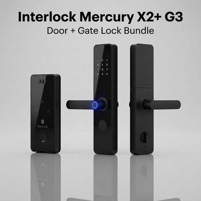 Interlock Mercury Smart Door & Gate Lock Bundle | Dual Sync Unlock