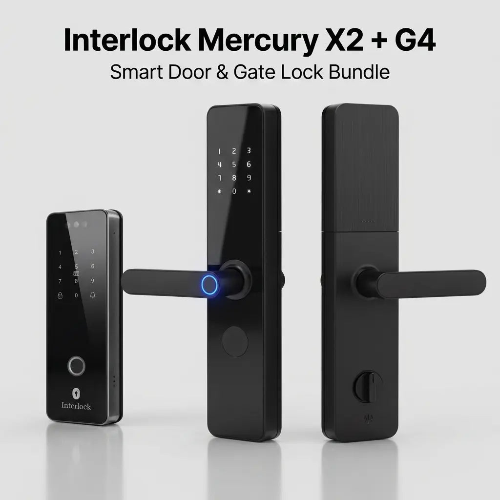 Interlock Mercury X2 + G4 Smart Door and Gate Lock Bundle