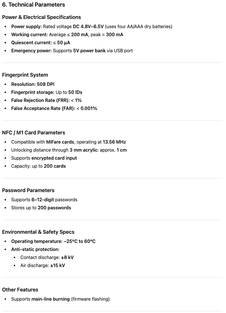 Interlock Mercury X2 Digital Door Lock product specification image