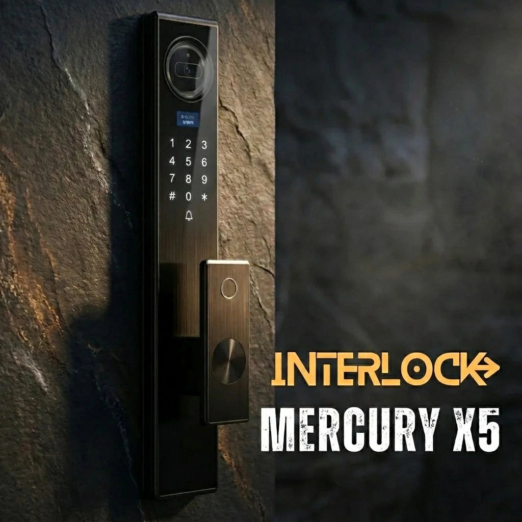 Interlock Mercury X5 Smart door Lock with Palm Vein Recognition and HD Door Viewer