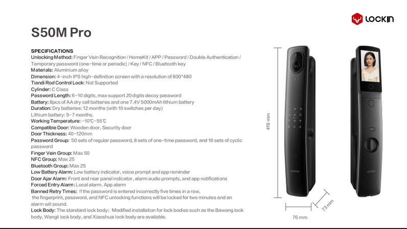 Lockin Digital Lock Door & Gate Bundle product specification image