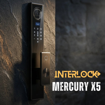 Interlock Mercury X5 Smart door Lock with Facial Recognition and HD Door Viewer
