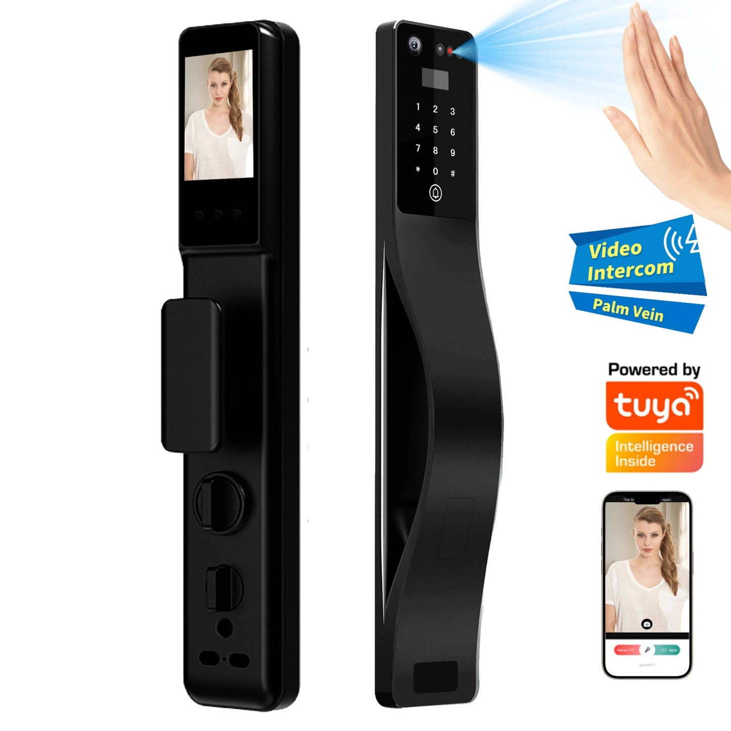Interlock Mercury X6 Smart Door lock with Palm Vein Recognition and Video Intercom