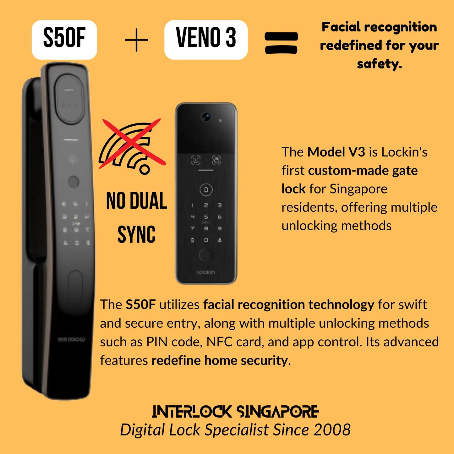 S50F Facial Recognition Digital Lock