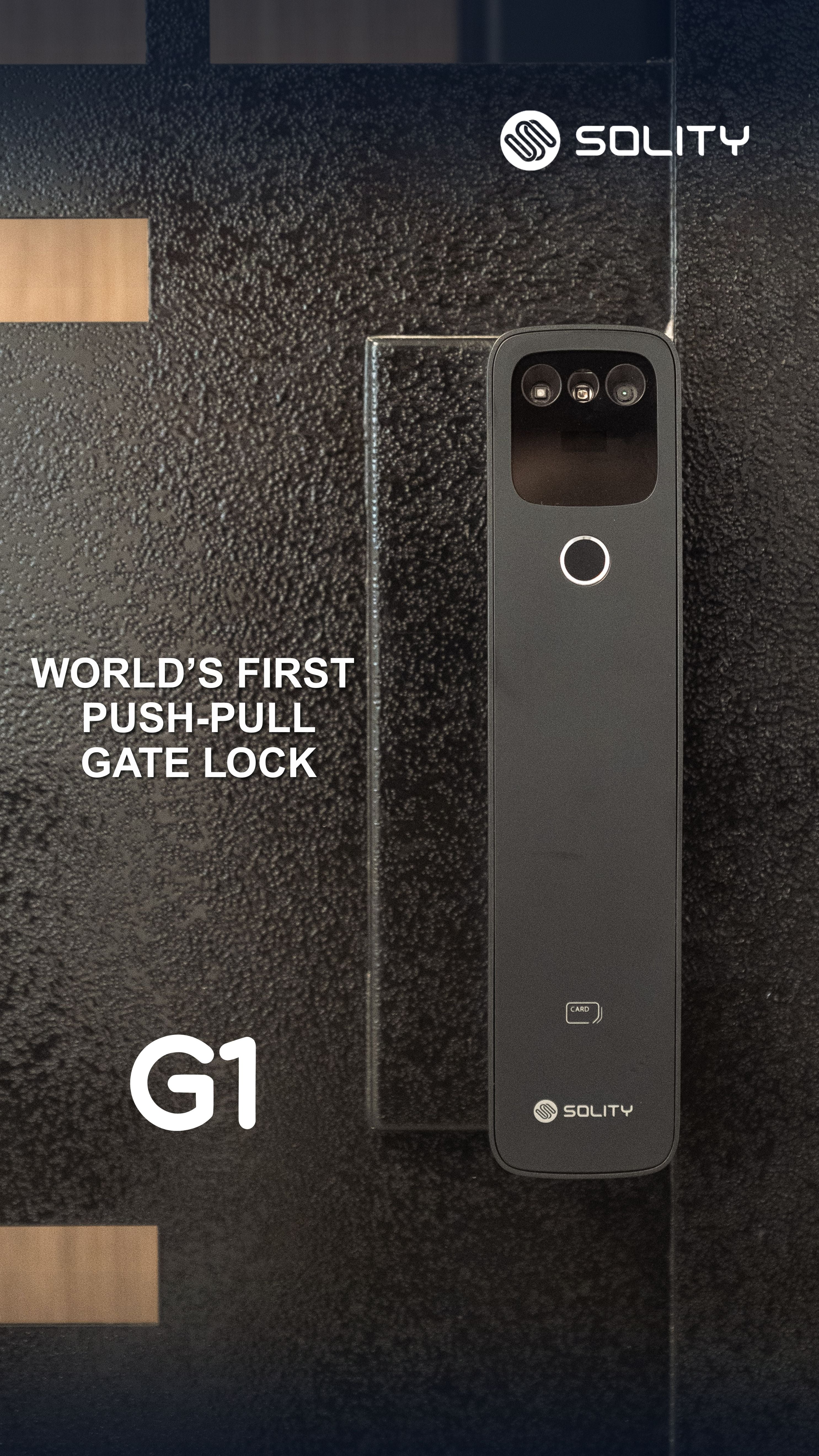 Solity G1 Gate Lock: World's First Push-Pull Gate Lock