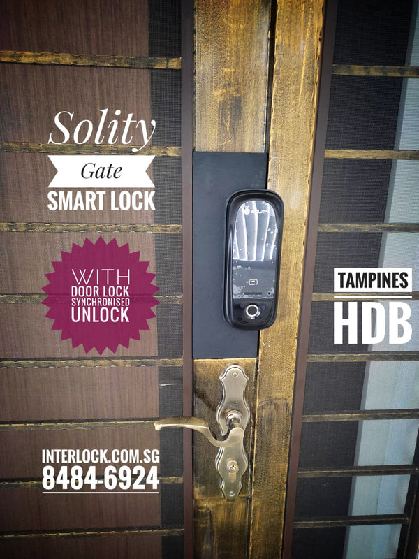 Solity GD-65B Digital Gate Lock customer installation photo