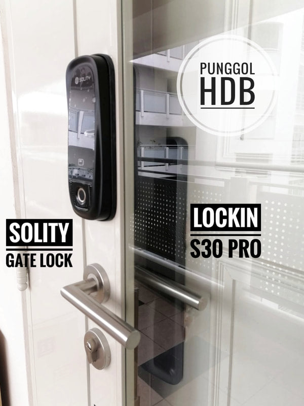 Solity GD-65B Digital Gate Lock customer installation photo