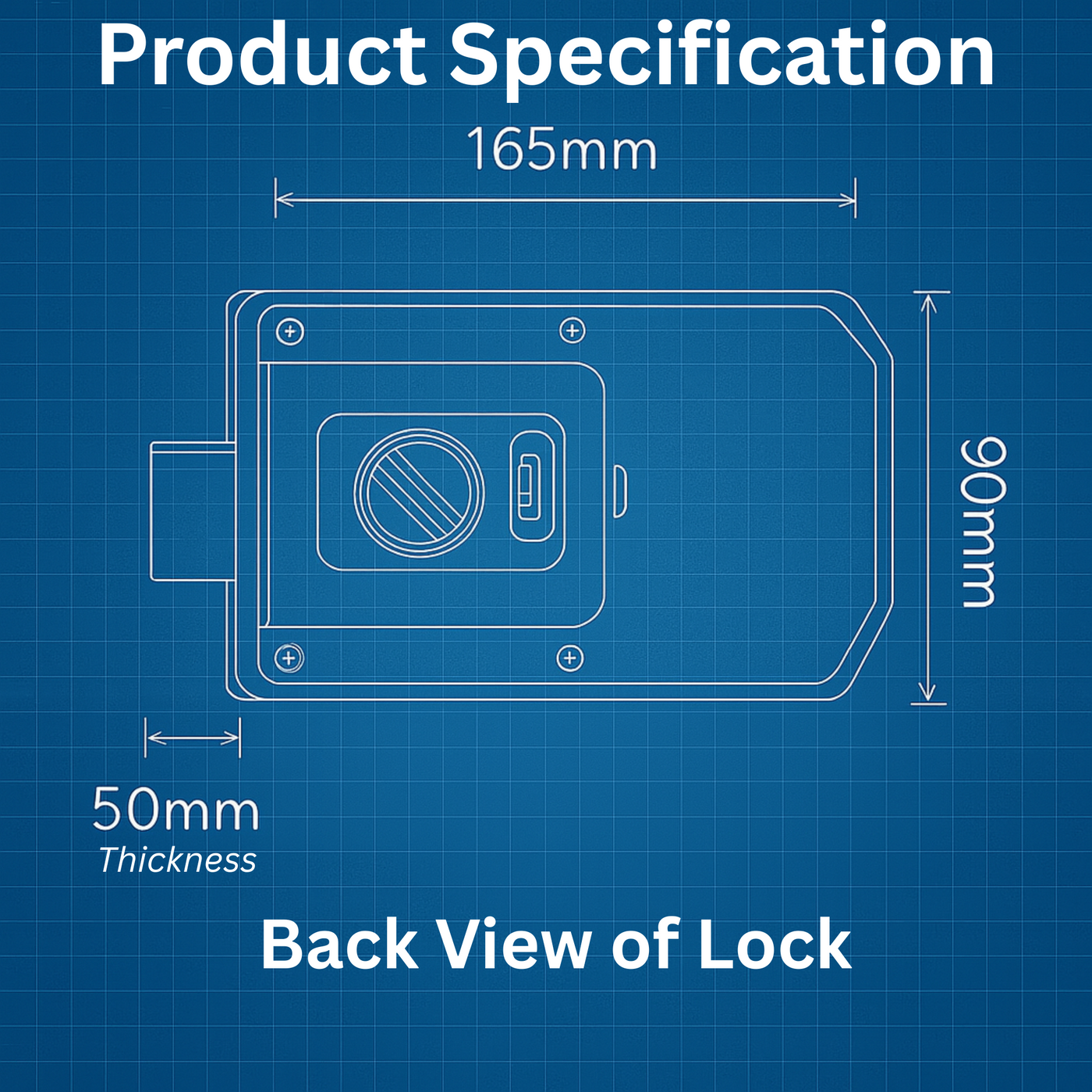 Solity Welkom WR-303B Digital Door Lock product specification image