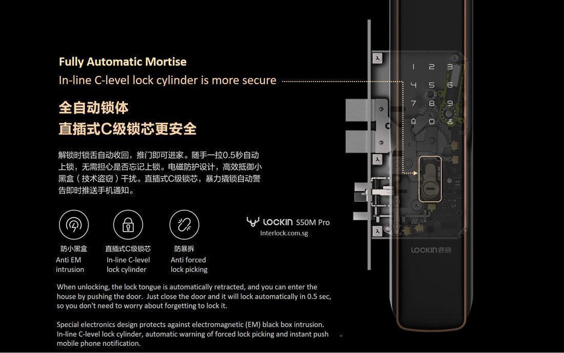 Lockin S50M Pro: Fully Automatic Mortise Lock